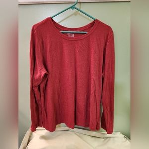 Time and tru red long sleeve